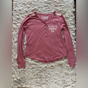 PINK Allergic to Mornings PJ Top